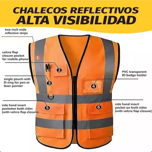 Fabrica de chalecos reflectivos para obras en cali. Envíos a toda Colombia - Siem Editores.